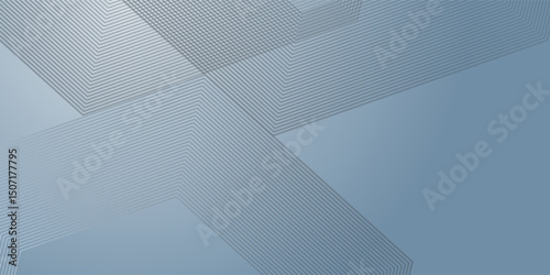Digital futuristic technology concept with hexagons. Digital hexagonal blue abstract background. Geometric stripe line art design for poster, brochure, cover, banner, website, header