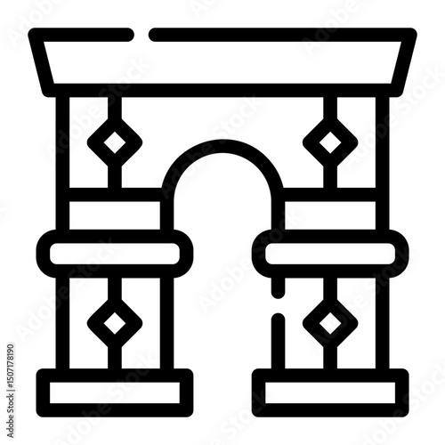 Courthouse Vector Illustration – Classic Government Building Design	