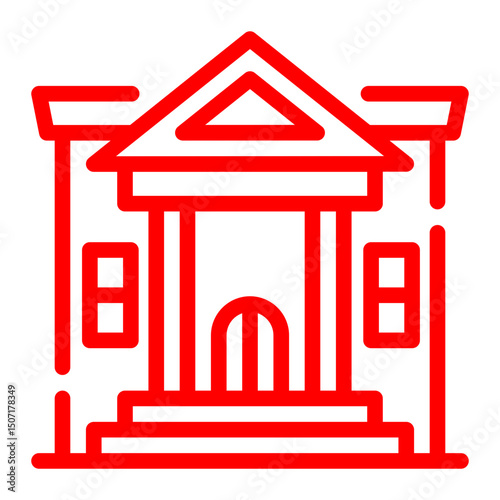 Parliament Building Vector Illustration – Government Landmark in Minimal Style	