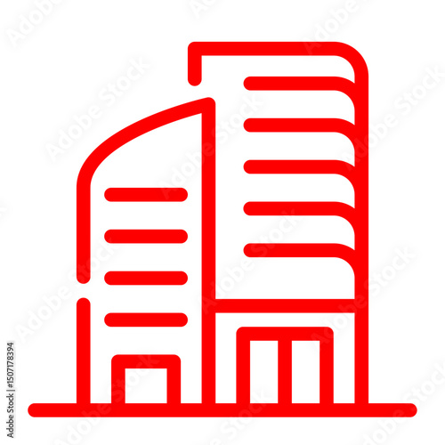 Apartment Tower Vector Illustration – Modern Residential High-Rise Building	