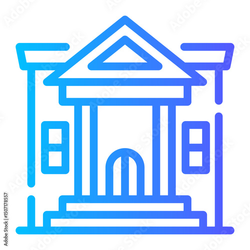 Parliament Building Vector Illustration – Government Landmark in Minimal Style