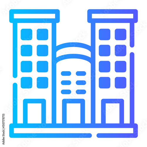 Condominium Block Vector Illustration – Modern Residential Apartment Building	