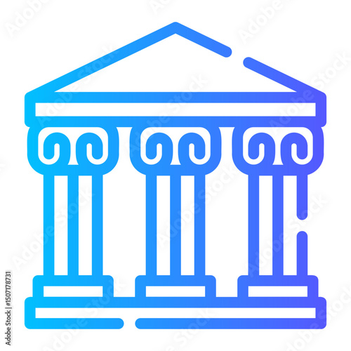 Courthouse Vector Illustration – Classic Government Building Design	