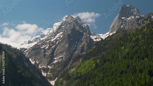 Wallpaper Mural Snow laden Majestic Horn of Harsil Peaks in Stunning twin peaks in Harsil Valley, Uttarkashi. Torontodigital.ca