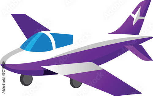 Colorful Light Twin Aircraft Vector Set – 8-Seater Propeller Airplanes, Travel, and Editorial Design