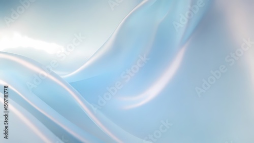Smooth, light blue fabric folds in soft light.