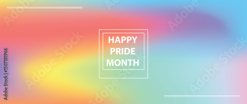 Happy Pride month background vector. LGBTQ community symbol with rainbow, pride flag, heart. Design for celebration, bisexual, transgender, Party poster, rights, ads.