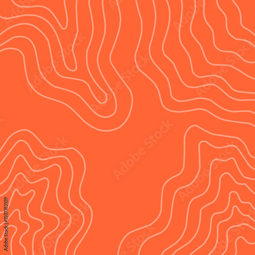 Salmon fillet pattern texture background vector. Abstract raw salmon meat background with stripes salmon line art. Design illustration for Japanese Restaurant, website, banner, packaging.