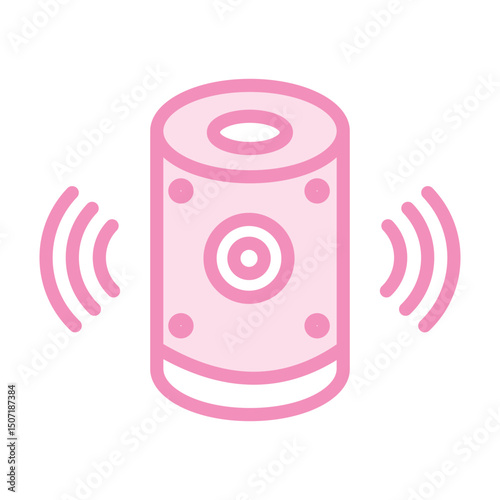 Smart Speaker duotone line icon, vector, pixel perfect, illustrator file 
