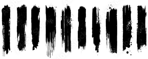 Grunge brush strokes, lines, ink smudges, hand-drawn scribble shapes. 