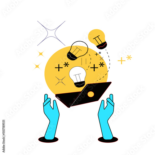 cartoon character of man with globe