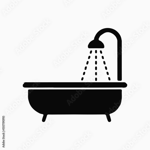 shower in the bathroom