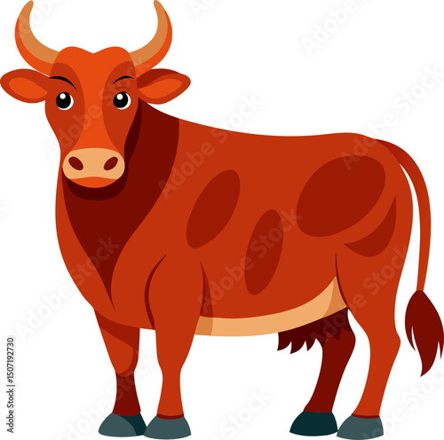 cow cartoon isolated on white