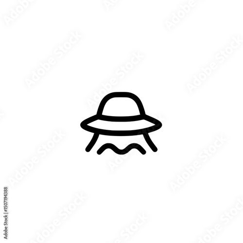 Classic hat icon isolated vector illustration