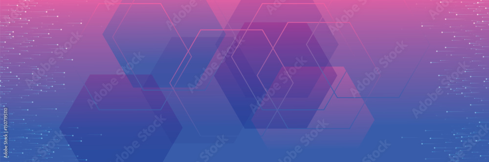 Fototapeta premium Abstract geometric purple modern stylish smooth dark banner background vector, eps10.