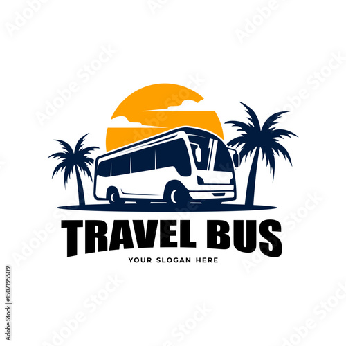 travel bus logo design