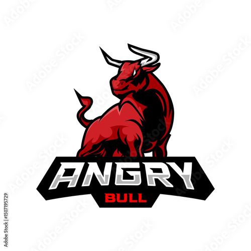 angry bull mascot logo
