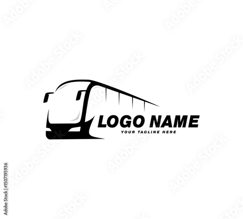 bus logo design template vector