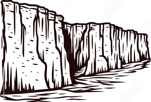 a-graphical-depiction-of-a-desert-canyon-wall-with.eps