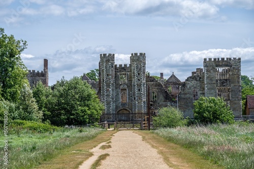 The Cowdray Heritage Ruins one of England's most important early Tudor Houses Midhurst West Sussex England