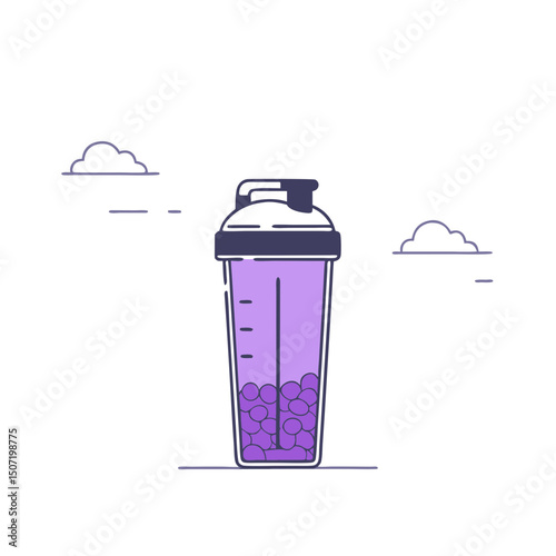 Protein Shaker Bottle Vector