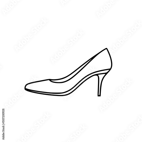 Elegant high heels icon vector