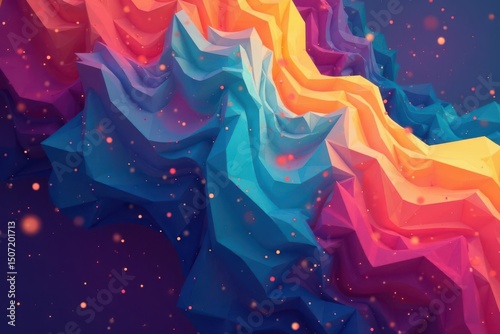 Geometric abstract shapes, endless repeating backdrop , modern, design, colors