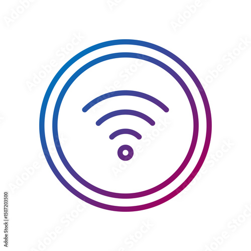 wifi	gradient line icon