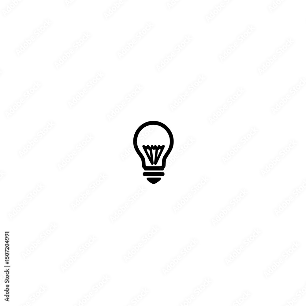 Fototapeta premium light bulb idea. Innovation icon vector in modern flat style representing creativity technology and progress