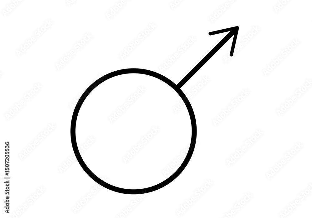 Icono negro de masculino en fondo blanco