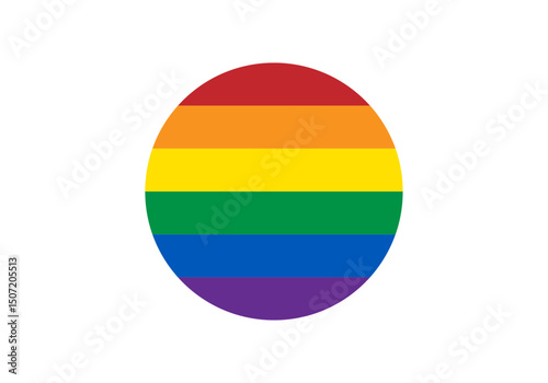 Círculo con bandera del orgullo lgbtq+
