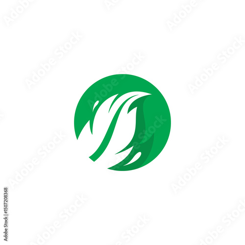 Leaf Icon Vector Illustration. Organic Leaf Logo