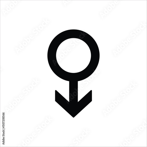 Male gender icon. Single line Male gender icon vector background. Vector illustration for web design. Isolated on white background.