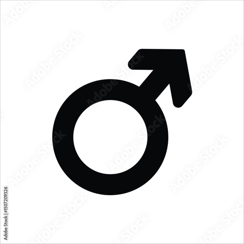 Male gender icon. Vector illustration for web design. Isolated on white background.