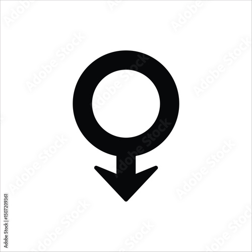 Male gender icon. Vector illustration for web design. Isolated on white background.