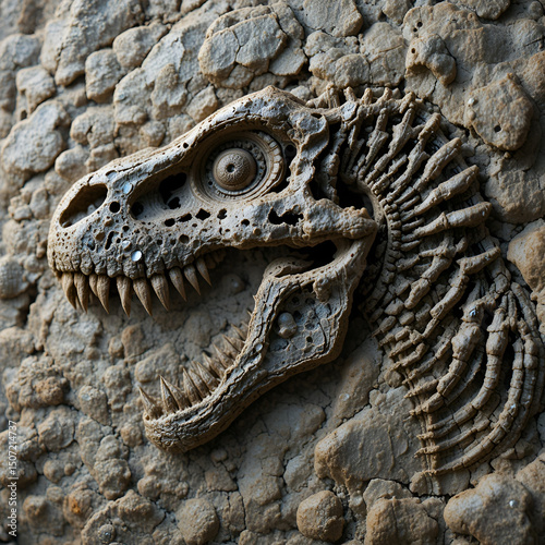 Close up of a prehistoric fossil