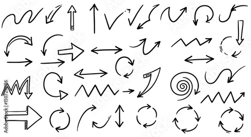 hand drawn doodle alphabet