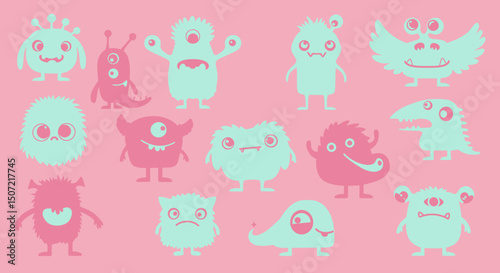 SET CUTE MONSTER