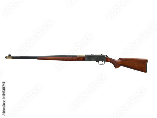 Vintage lever action rifle isolated on transparent background