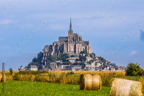 The scenic view of saint michael's mount, france. saint michael's mount is a tidal island and mainland commune in normandy, france.