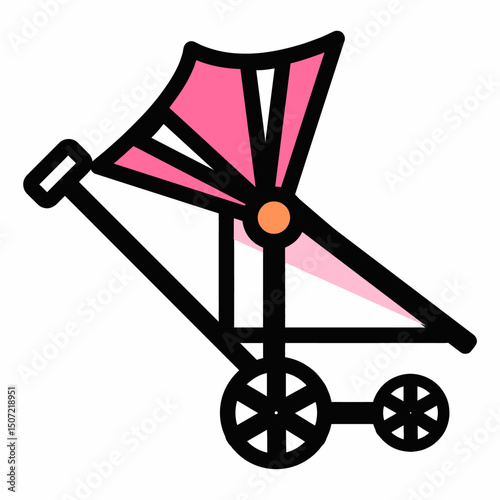 stroller vector icon