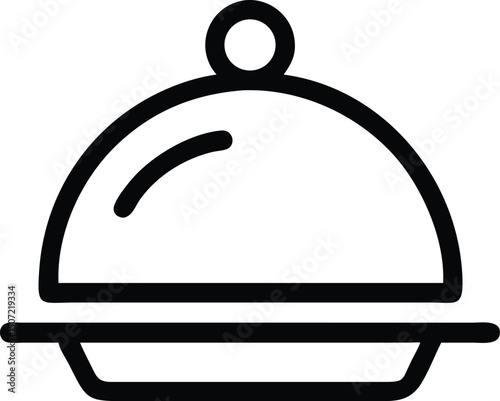 Food and Kitchen Icon Set – Vector Line Illustration of Eatery and Catering Symbols