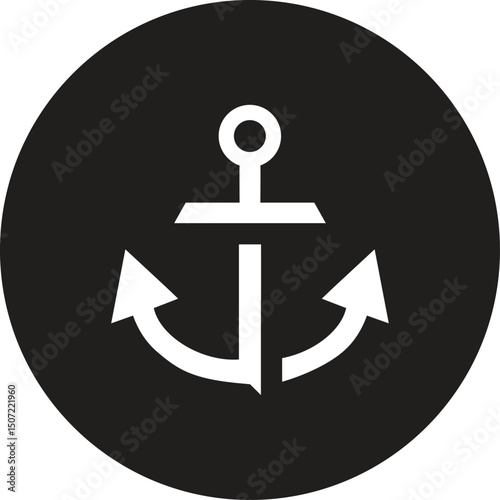 Anchors ship icon silhouettes vector.