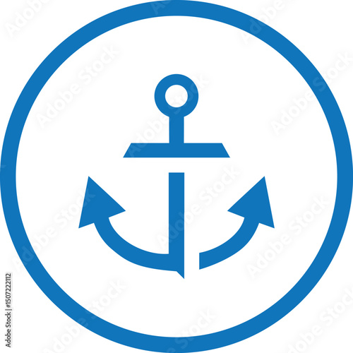 Anchors ship icon silhouettes vector.