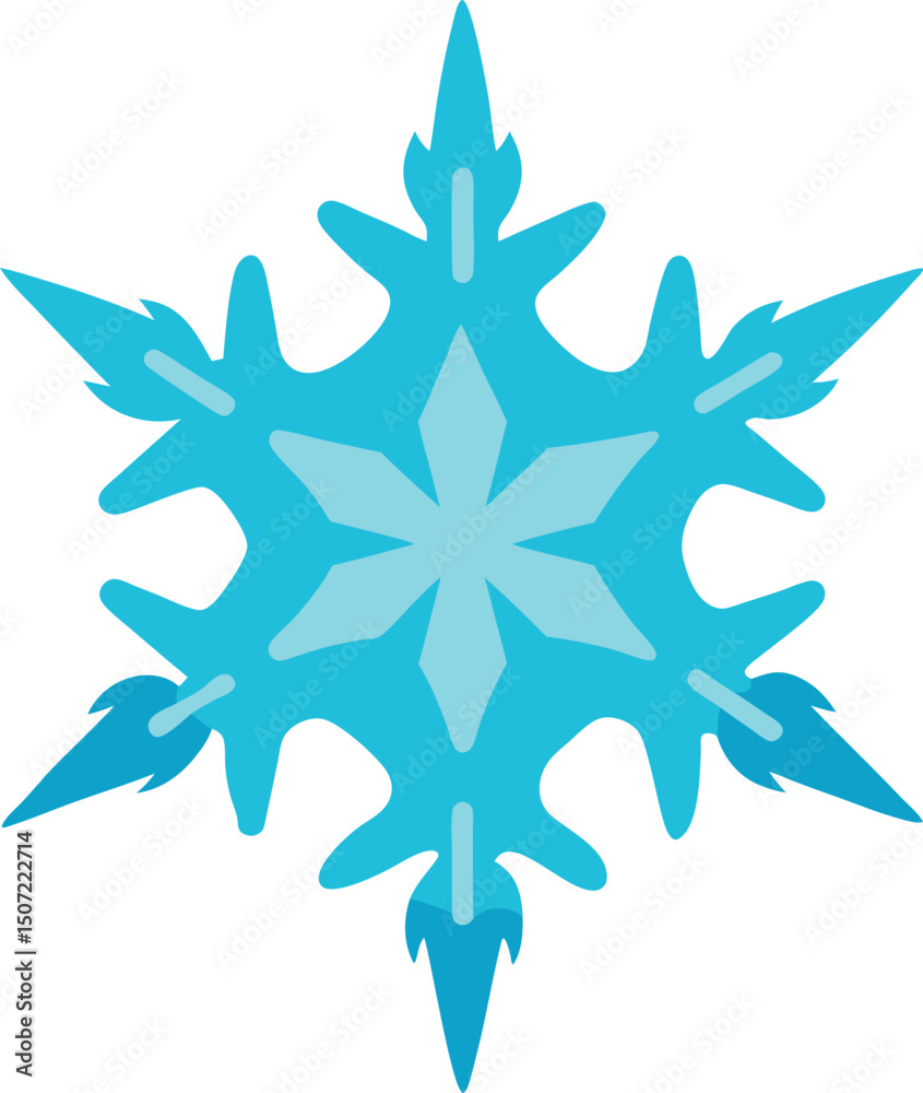 Obraz premium snowflake on white background