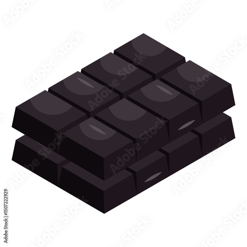 A colored design icon of chocolate 