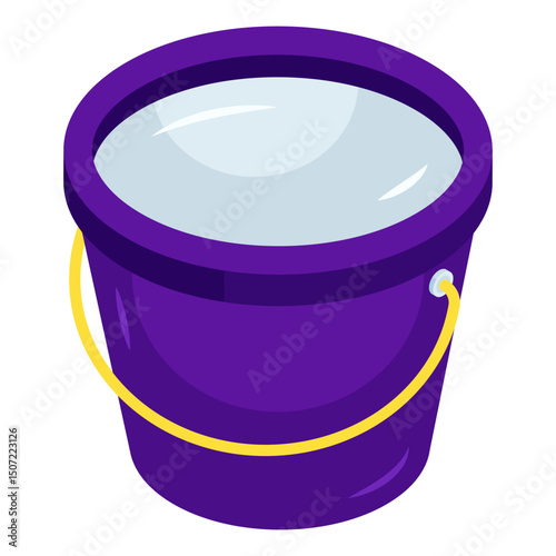 An icon design of bucket 