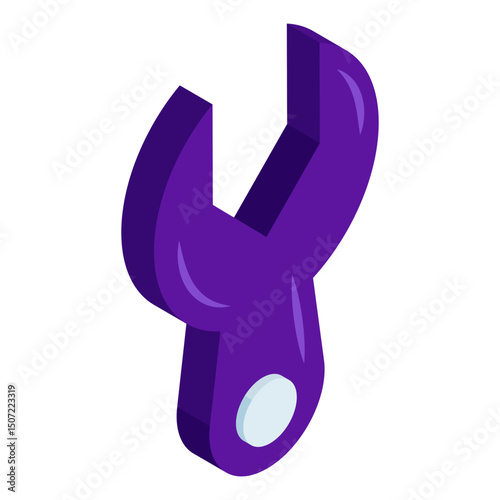 Editable design icon of wrench