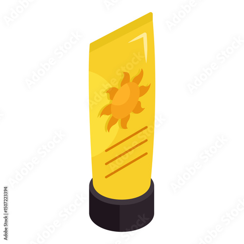 A creative design icon of sunblock 