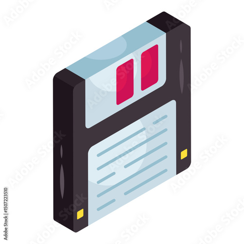 Trendy vector design of floppy disk 
